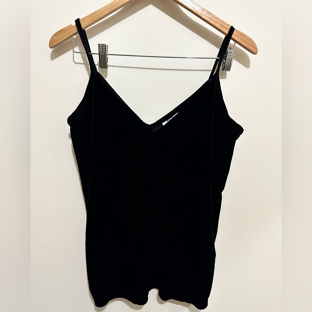 Black Velvet Tank Top